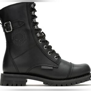 Harley Davidson Leather Waterproof Balsa Skull Riding Boot- size 6.5M